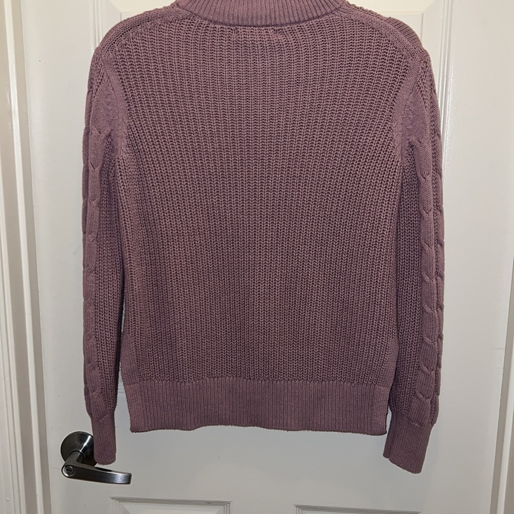 Banana Republic mock neck cable knit sweater. EUC. Lavender. Size XS. - Picture 10 of 10